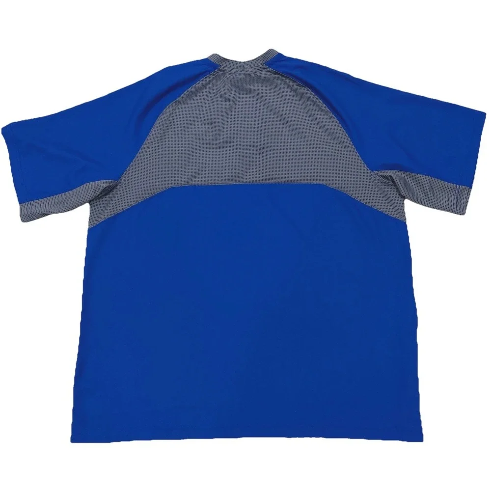 Adidas Climalite 1/4 Zip Pullover Men's XL Blue Short‎ Sleeve Golf Shirt  F Logo